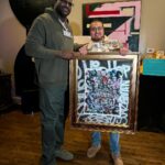 Shaquille O'Neal Instagram - Words can’t express this moment. I want to thank @taahirahoneal for inviting me to her event the other and allowing me to gift her father with my HipHop 50 piece. Your entire family are truly remarkable people. This tour is becoming more than I had ever expected. More pics and videos coming very soon. God is great…. At 6’2 and 290 lbs I’ve never felt so small 🤣🤣🤣 #imhumbled #shaq #diesel #yourfavoriteartist #andaluztheartist #atlanta #hiphop #art Atlanta, Georgia