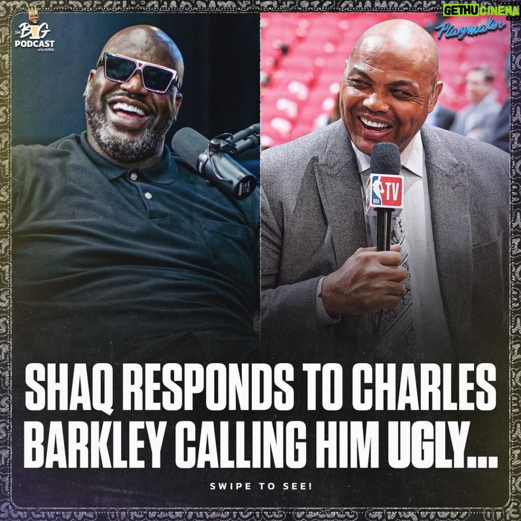 Shaquille O'Neal Instagram - Charles Barkley has no taste smh 🤣 Tap into @thebigpodwithshaq for more from episode 4 🔥