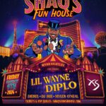 Shaquille O'Neal Instagram - Join me in LAS VEGAS for Big Game Weekend’s most over-the-top event! 🎰 🏈 🏆 Part Festival, Part Carnival, @liltunechi & @diplo will be rocking the @xslasvegas mainstage. Plus, experience Shaq’s Carnival Midway with unforgettable performers, games, attractions, and so much more. Tickets from $99 and VIP Tables are on-sale now at ShaqsFunHouse.com! Las Vegas, Nevada