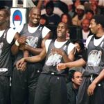 Shaquille O'Neal Instagram - KG, Shaq, GP and Kobe during the West squads practice during NBA All-Star Weekend. (1998)