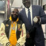 Shaquille O'Neal Instagram - best day ever, my favorite rapper @richforever just blessed me with a MMG chain. i’m a cry. thanks @meekmill . first he allowed me and @damianlillard get on that shaq and kobe remix. go stream that now…..#MMG #DIESELDOGMAFIA
