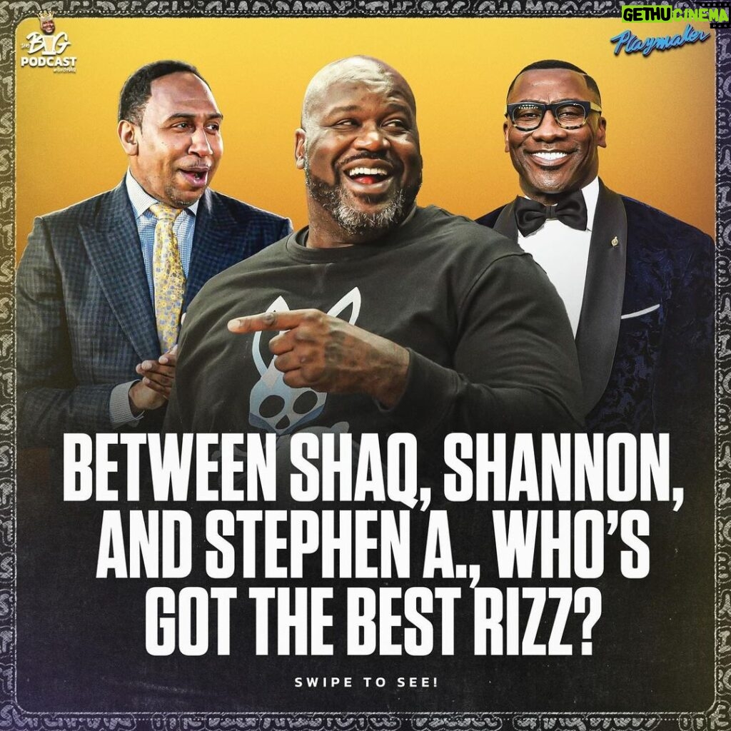 Shaquille O'Neal Instagram - Who do you think has the most rizz between Shaq, Shannon & Stephen A 🧐 @thebigpodwithshaq