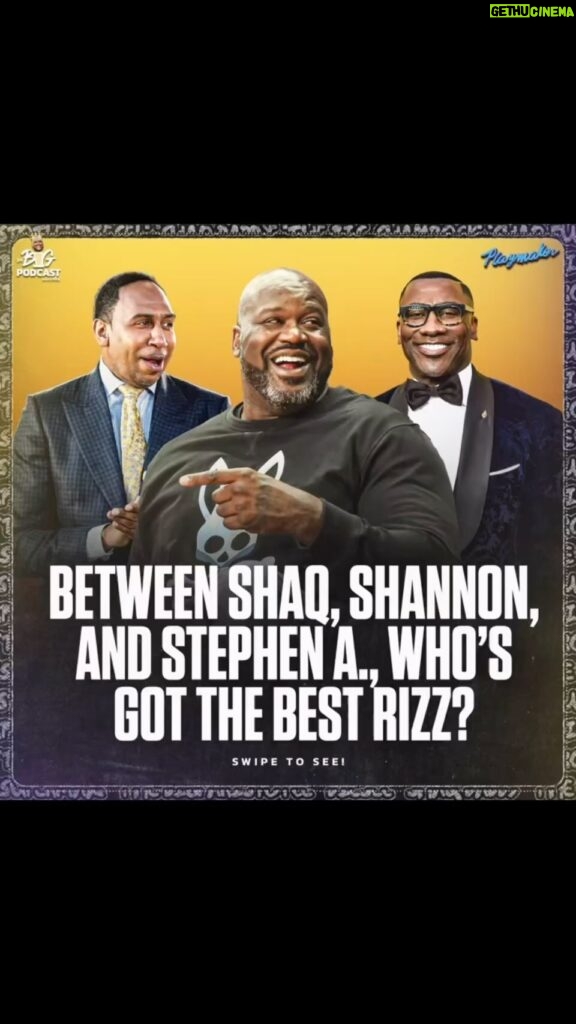 Shaquille O'Neal Instagram - love you @shannonsharpe84 and @stephenasmith but we We all know I’m the man with the most game! No ifs ands or buts. Watch Episode 3 of @thebigpodwithshaq 🔥