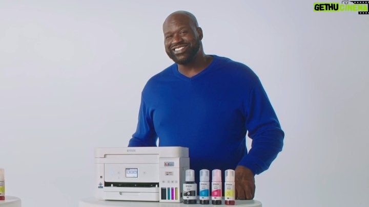 Shaquille O'Neal Instagram - Are expensive cartridges running out at the worst time? Our #EcoTank comes with a ridiculous amount of ink. Just fill and chill. #Ad