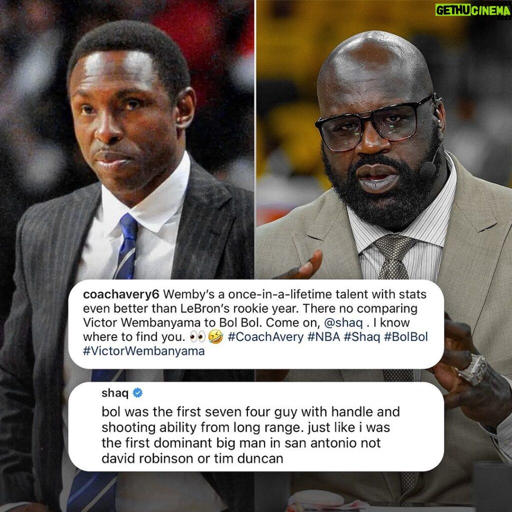 Shaquille O'Neal Instagram - Do you agree with @shaq ? #CoachAvery