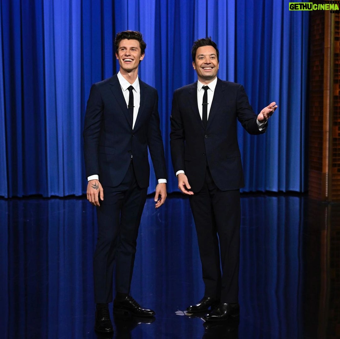 Shawn Mendes - 3.3 Million Likes - thank you @jimmyfallon for having me last night. I had the best time !! I love your show and your crew & i love you ā¤ļø im beaming