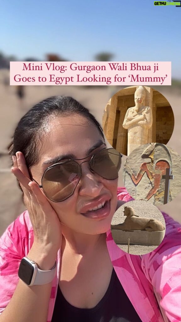 Shibani Bedi Instagram - Gurgaon waali Bhua ji went to Egypt to look for Mummies, and the result was not what she expected!!! Watch and find out what happened! . . #travel #minivlog #vlog #travelgram #travelblogger #mummy #shibanibedi #explore #vacation Luxor, Egypt