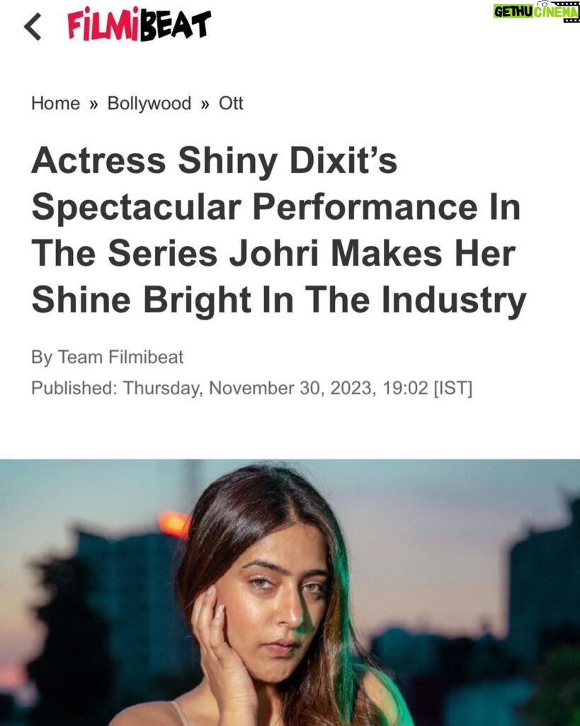 Shiny Dixit Instagram - grateful guys @filmibeatofficial thanks a lot 🥳❤️