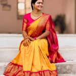 Shiva Jyothi Instagram - Be proud of every scar on your heart, Each one hold a lifetime worth of lesson.❤️ #newpost #instagram #instagood #festival #saree #jyothakka #shivajyothi