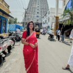 Shiva Jyothi Instagram - #happynewyear2024❤️ #arunachalam #omnamahshivaya 🙏 Wearing @anvitha_collections ❤️