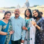 Shivani Sangita Instagram - 25years of togetherness, nourishment, understanding, perseverance, ups and downs and most importantly Love 🥰. Happy Anniversary Papa Mama ❤️ Jay Jagannath 🙏🏻