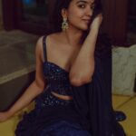 Shivathmika Rajashekar Instagram - ✨ #SuKeeBhava Sangeeth night 🤍 Styled by @officialanahita Outfit: @byshahmeenhusain Jewellery: @adornablesbysonalimehra Style team: @pranathivarma.k Photography: @weareretrospection