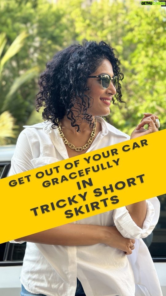 Shraddha Musale Instagram - Keeping Sundays light, here's a quick tip for the ladies on Instagram. #women #skirt #powerdressing #car #howto #instagram India