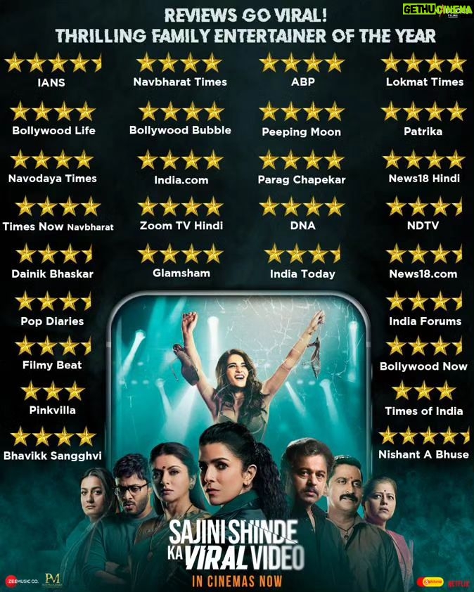 Shraddha Musale Instagram - Great reviews. Thank you for turning #SajiniShindeKaViralVideo into a viral sensation Please watch it in the theatres near you, specially if you love thrillers and investigation @mikhilmusale88 @maddockfilms @nimratofficial @radhikamadan #thriller #investigations