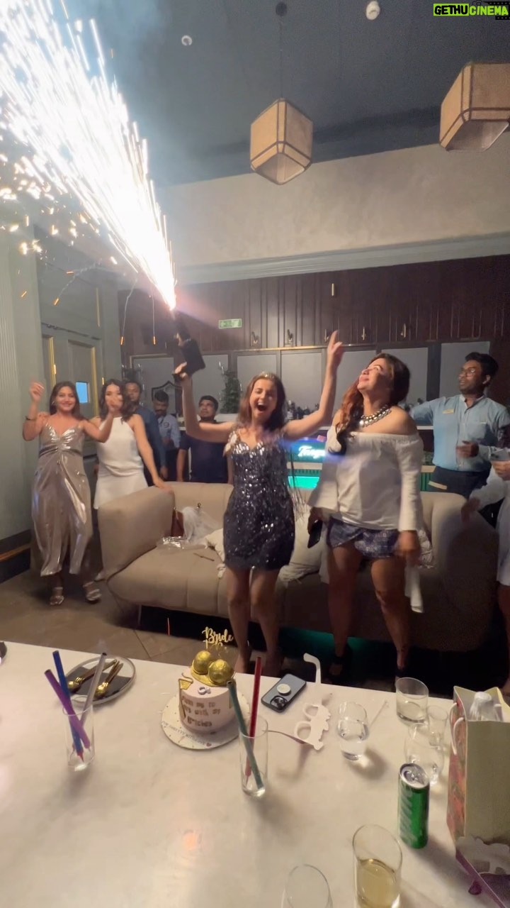 Shrenu Parikh Instagram - Turns out it wasn’t such a bad idea after Alllllllllll ❤️❤️❤️❤️ Most awaited Bachelorette Night just done absolutely right for the bride to be @shrenuparikhofficial with my girls @officialsurbhic @mreenaldeshraj @bharati_k and missed @nehalaxmi_ definitely 😘😘 Ditas Mumbai
