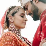 Shrenu Parikh Instagram - Taken forever ❤️🧿 21/12/23 . #LoveAtFirstTake Bride’s Look designed and Make up by @nehaadhvikmahajan Outfit : @bridesofkalki Hair by @timemachinebrides @shinejanarthanan Bridal set by @khuranajewelleryhouse . Bridal accessories by @raabtabyrahul Footwear by @houseofvian Groom’s Outfit by @runit_gupta accessories by @raabtabyrahul Decor and Event managed by @thetuliptouch Location @lilleria.riverside Photography @oragraphy Catering by @barodacaterers