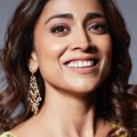 Shriya Saran Instagram - Happiness Shot by @venurasuri Make up @makeupbymahendra7 Wearing @payalsinghal