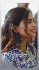 Shruthi Prakash Instagram - A smile is the prettiest thing you’ll ever wear ❤️ MUA @bridalmakeover_with_soumya VC @shivumanmith #shrutiprakash #smile #happy #love #peace #peaceful