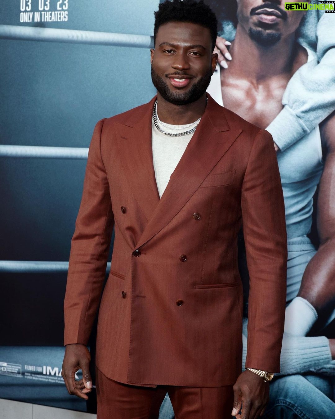 Sinqua Walls - 13.3K Likes - {CREEDâĄď¸âĄď¸âĄď¸} Pulled up this week and dusted off the suit. To support the Bros and the great work they did @creedmovie đĽ đ¸ @gettyentertainment