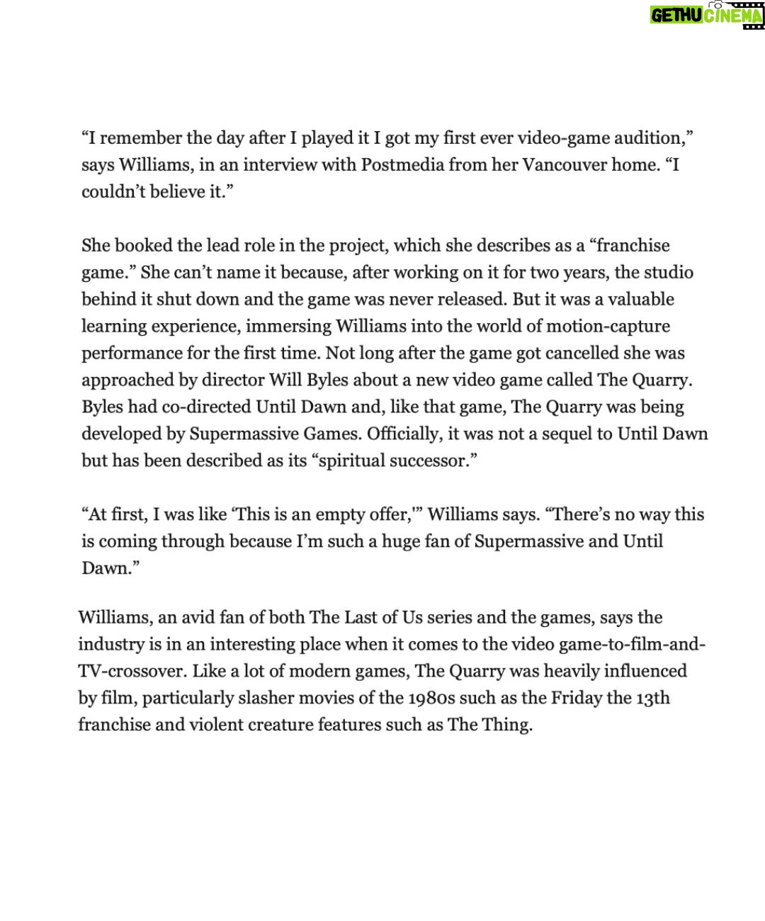 Siobhan Williams - 5.5K Likes - just happy to be mentioned in the same article as @thelastofus
.
.
thanks @calgaryherald