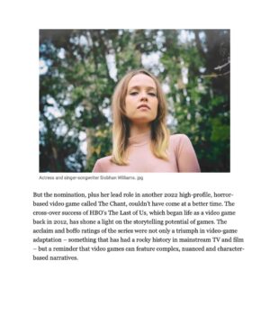Siobhan Williams Instagram - just happy to be mentioned in the same article as @thelastofus 
.
.
thanks @calgaryherald