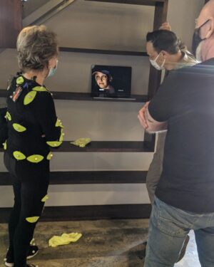 Siobhan Williams Instagram - Missing having 120+ dots on my face for The Quarry today. You can see how amazing makeup artist @lali_peer placed them every time if you swipe right.  Last photo: Director Will Byles showing Grace Zabriski (Eliza) and Ted Chapter 1 for the first time, many years before it ever saw the light of day.
.
.
.
#thequarry #killerkearney #laurakearney #untildawn #digitaldomain #2k #horrorgames #tedraimi #gracezabriskie #twinpeaks