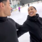 Siva Kaneswaran Instagram - Gonna miss you while I’m away Baba @spirits.in.bloom #siva #thewanted #nareesha #spiritsinbloom #ice #skating #couple #goals #love #iceskating #figureskating #elvis Los Angeles, California