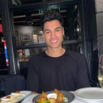 Siva Kaneswaran Instagram - We had fun farewell Tapas at @elpiratamayfair. The food was “yum yum yum” We were so STUFFED. I highly recommend. Thanks for having us. It was so nice to reflect on the last 4 months with @klabera.ko and say a proper goodbye. We’ve come a long way. Proud of us 🙏🏾 Highlights of the night were the Tapas and Klaberas acting skills 😂 #siva #klabera #elpiratamayfair #fun #farwell #tapas #dancingonice El Pirata of Mayfair