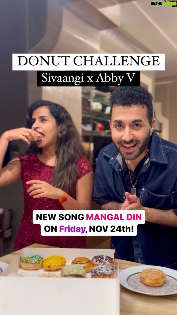 Sivaangi Krishnakumar Instagram - MANGAL DIN full video drops THIS FRIDAY 😍 (ft. @sivaangi.krish & @abbyvofficial) along with my FULL album! PRE-SAVE the song now (link in bio)! Music by @rickykej Video by @rajesh.chaddha Out on @sufiscore Thank you favs at @itcgrandchola for letting us film in your beautiful suite! 😍 #mangaldin #mangal #din #sivaangi #sufiscore #rickykej #aarambh #aarambhalbum #independentmusic #hindustani #hindustaniclassical #indianclassical #indianclassicalmusic #sivaangikrish #sivaangikrishnakumar #abbyv #abby #sivaangiandabby #sivangi #sivangik #sivaangik #binnikrishnakumar #cookuwithcomali #cookwithcomali #vijaytv #shivangi
