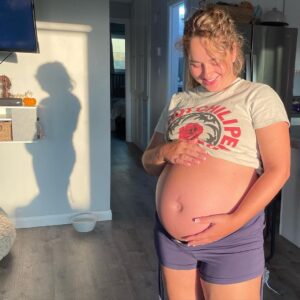 Skyler Joy Instagram - Life lately.. 
I’ve been home a lot resting and eating. I took some time off from social media to connect with my baby and to process my pregnancy. It made me realize that I want to strive to only share the real moments with you all. Social media in the past has affected my self esteem and given me anxiety. The highlights of peoples lives are all we are seeing on here. I want to do better with my content and be more authentic. So the truth..I’m pregnant, I’m exhausted, I’m starving all the time, I don’t sleep, I’ve gained a lot of weight, and it’s all going to be worth it.🤰 
#pregnancy #pregnantlife #momtobe #baby #love