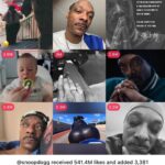 Snoop Dogg Instagram - My top 9 posts 2023. Thank yall. Luv givin a laugh 💯 💭 🎉 🍾