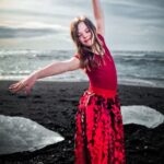 Sofia Sanchez Instagram - Be a mermaid and make waves ❤️❤️❤️ #ásticeland #icelandproject #comingsoon #worldmusicday Diamond Beach, Iceland
