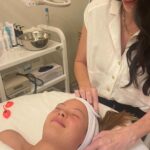 Sofia Sanchez Instagram - My very first facial!!!! Keeping my skin in tip top shape. Thank you Aunt Kristen…..I love your @skin.suite 💚#wearsunscreen #washyourface #stayhydrated #healthyskin #clearskin #acnefree