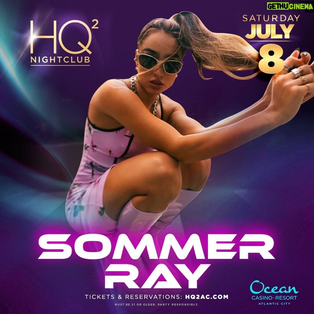 Sommer Ray Instagram - some of my upcoming shows! 🫶🏻 tomorrow night!! chicagooo @electrichotelchicago •NY hamptons!! july 1st ~ @bouncebeachmtk •atlantic city! july 8th @hq2ac •Houston! july 15th @notohouston •New York July 30th! @summerclubnyc •Baltimore- september 24th! @jimmysseafood some other shows not on flyers yet~ • chicagoo!! Aug 3 - @joydistrictchi •Virginia- august 11th @theparkrva •Dallas! august 24th @bottledblondedtx •Philly! august 26th @notophilly •Baton rouge! October 13th @fredsbar •Cabo san lucas! November 10th Tiestos Chasing Sunsets festival @vibeepresents