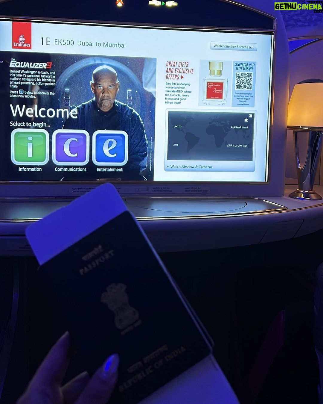 Sonal Chauhan Instagram - All you need is a passport … And a photographer…. ✈️ 🧳 . . . . . . . . . . . #love #sonalchauhan #travel #dubai #emirates #firstclass Dubai International Airport, Dubai.