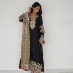 Sonam Bajwa Instagram - Kaala suit has my heart 🌚 Wearing @maryamhussain_official 🤍🤍