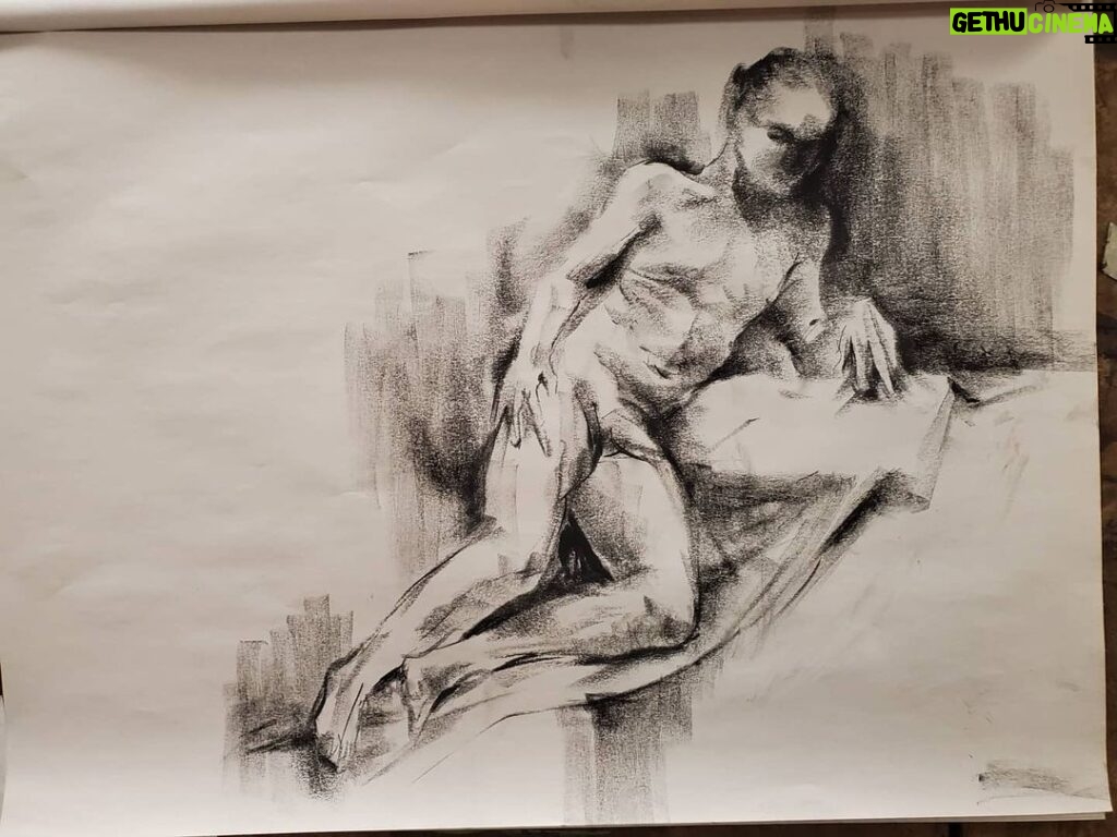 Sonnye Lim Instagram - I teach part-time, did a live demonstration of figure drawing for my students today
