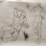 Sonnye Lim Instagram - I teach part-time, did a live demonstration of figure drawing for my students today