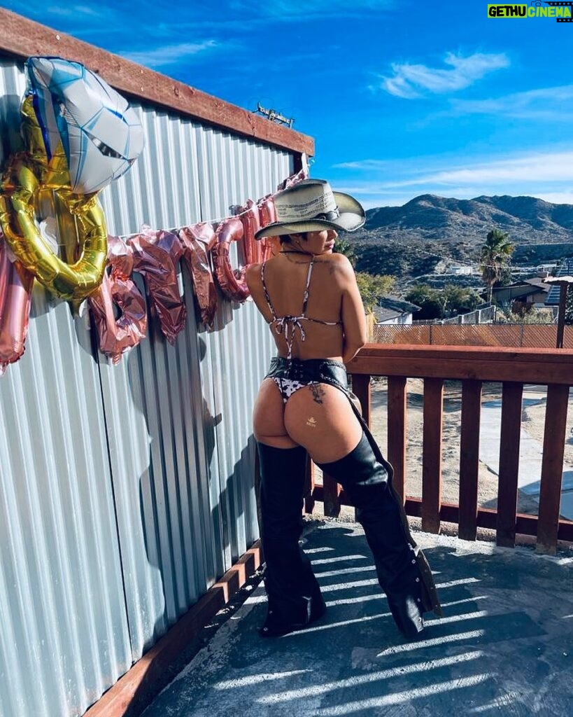 Sophia Aguiar Instagram - SUNday-BUMday 🍑 If you’re wondering if I bought real leather chaps just for this weekend….the answer is YES. Worth it! 🤠#cowchella #lasthoedown #bacheloretteweekend Thank you @globyflo.official (and @trainbunda) for making my 🍑look this good! Joshua Tree, California