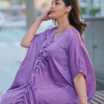 Sowmya Menon Instagram - Shining In The Setting Sun🌞💜💜 💄@alsaa_beauty 📷@vibethinks 👗@resha_by_rehana_shana #skr #shootdiaries #fashionstyle