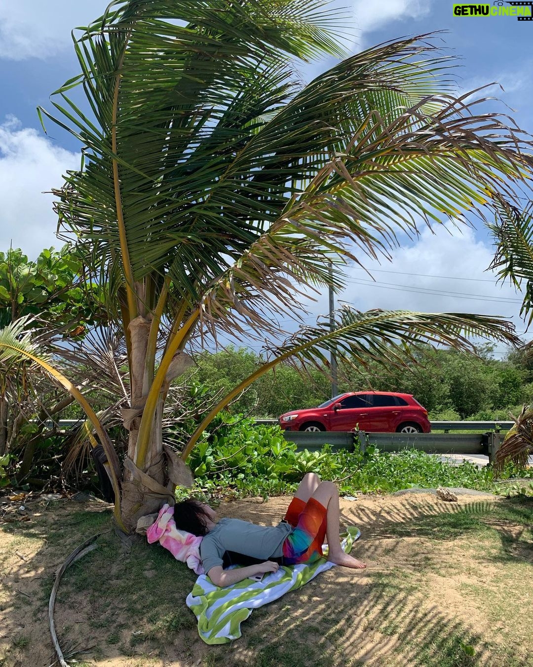 Spencer Tunick Instagram - First vacation with family since the beginning of the pandemic. So lucky to be here in Puerto Rico. Staying with friends who enjoy coconut ball. 🥥 = 🏈