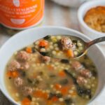 Stefano Faita Instagram - Noces à l'italienne, c'est pas une scène du Parrain☝️ C’est une soupe dont le nom fait référence au mariage de saveurs et à laquelle vous direz assurément «oui je le veux!» 😉 L’avez-vous déjà essayée? . Italian wedding, it’s not a scene from the Godfather☝️ It's a soup whose name refers to the perfect blend of flavours to which you'll say "I do!"😉 Ever tried it? ‌ #stefanofaita #italianfood #soupseason #soupforthesoul #italianwedding #sweaterweather