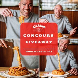 Stefano Faita Instagram - CONCOURS TERMINÉ | CONTEST CLOSED

Célébrez la Journée mondiale des pâtes en participant à notre CONCOURS! Vous pourriez gagner un panier cadeau de produits* Stefano d’une valeur de 150$.

Pour participer:

1. Suivez @‌sfaita
2. Identifiez les plus grands.es amateurs.ices de pâtes parmi vos amis.es
3. 1 participation bonus si vous partagez cette publication en story
.
Celebrate World Pasta Day by entering our GIVEAWAY! You could win a gift basket* of Stefano products worth $150.

To participate:

1. Follow us on @‌sfaita
2. Tag your biggest pasta loving friends
3. 1 bonus participation if you share this post in your stories

Bonne chance tout le monde! Good luck to all!

🍝🍝🍝

Le prix inclut: un tablier Stefano, un sac fourre-tout Pasta la Vista, baby!, un ouvre-pot, deux sauces, deux paquets de pâtes, une huile d’olive extra vierge et un vinaigre balsamique!

Prize includes: a Stefano apron, a Pasta la Vista, baby! tote bag, two pasta sauces, two pasta, one olive oil and one balsamic vinegar!

**Ce concours se termine mardi le 31 octobre à 23h59. Un(e) gagnant(e) sera sélectionné au hasard dans la section des commentaires mercredi le 1 novembre à 9h. Les chances de gagner dépendent du nombre de participants. Ouvert aux résidents du Canada. 13 ans et plus. Ce concours n’est pas commandité, approuvé, administré ou associé à Facebook.

**This contest ends at 23h59 on Tuesday October 31st. One winner will be randomly selected in the comment section on the 1st of November at 9h. The odds of winning are depending on the number of participants. Open to Canadian residents only. 13 and over. This contest is not sponsored, approved or administrated, or associated with Facebook.