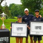 Stephen Curry Instagram - A great day in Ohio. On our final day at Firestone, @stephencurry30 showed up and cheered on the boys and girls as they finished on the 18th. Congrats to @juliavollmer05 @kjofahengauegolf and the entire field for another 🔥leg of the Tour. See y'all in Las Vegas! #ugtour #stayunderrated #golf