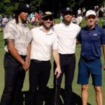 Stephen Curry Instagram - Hard to have a bad 9 with this pairing! @memorialgolf #sqUAd