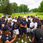 Stephen Curry Instagram - A great day in Ohio. On our final day at Firestone, @stephencurry30 showed up and cheered on the boys and girls as they finished on the 18th. Congrats to @juliavollmer05 @kjofahengauegolf and the entire field for another 🔥leg of the Tour. See y'all in Las Vegas! #ugtour #stayunderrated #golf