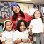 Stephen Curry Instagram - We celebrated our 11th annual Christmas with the Currys🎄by bringing the joy of reading to all 17,000 elementary school students in the Oakland Unified School District—delivering beautiful gift boxes of books to 49 schools. That’s 85,000 books total!📚 We also made an extra special delivery to 800 students at OUSD's Manzanita Campus, with the help of our village of volunteers and partners. Students received gift boxes of books, backpacks, and other holiday treats. Plus, we announced that Manzanita will be the first of eight @ousdnews campuses to get a revitalized schoolyard in 2024 in partnership with @eatlearnplay and @kaboom! 🎉 Thank you to the dedicated community of partners and volunteers who supported this year’s #ChristmaswiththeCurrys including @workday, @currybrand, @underarmour, @chase, @literatikids, @rakuten, and @warriors. 📷 @noahgphotos/@gettyimages