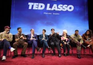 Stephen Manas Instagram - Ted Lasso moments are always a pleasure .. ☺️❤️

Thank you all so much for coming and thank you @appletv for this great event ☯️

Big thanks for the touch of style @jschuck 
Brand : @johnvarvatos 
MUA : @najamil_makeup 
Publicis : @teamportrait @bayvuegirl 
❤️ @alainvangoethem @luckystar_international 
.
.
.
#tedlassonight #stephenmanas #afcrichmond #JasonSudeikis #BillLawrence #joekelly #frenchactor #tedlassomemory
