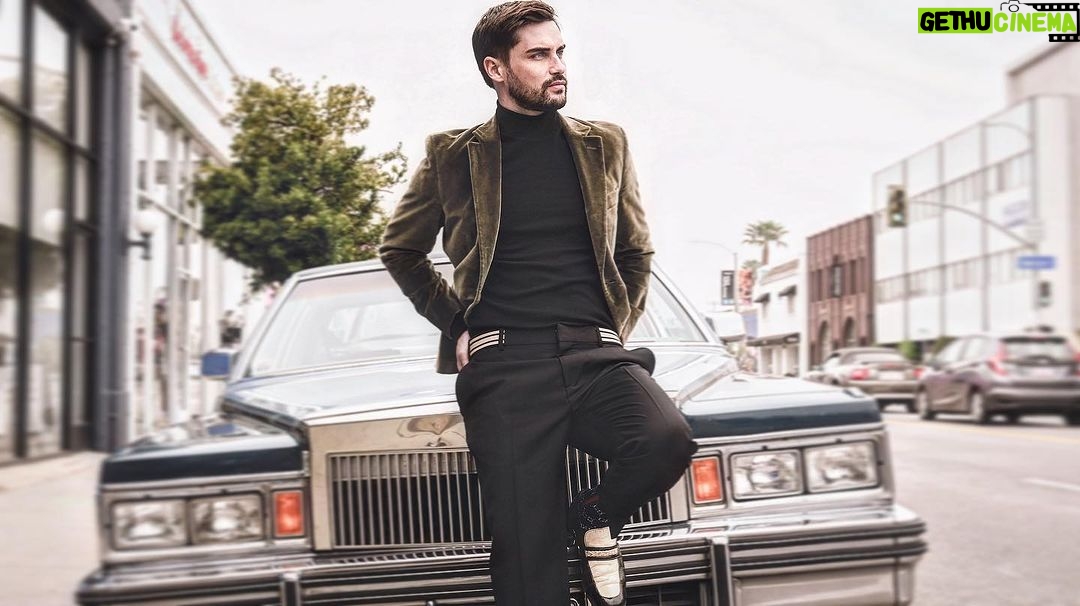 Stephen Manas Instagram - Wandering in LA's past 📷: @gregorykeithmetcalf Stylist : @afrancodesigner MUA / Location : @carlagentileday @harperonmelrose . . . #losangelesshotoing #shootingla #cadillacshooting #cadillacfashion @charlestyrwhitt Los Angeles, California