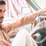 Stephen Manas Instagram - Wandering in LA's past 📷: @gregorykeithmetcalf Stylist : @afrancodesigner MUA / Location : @carlagentileday @harperonmelrose . . . #losangelesshotoing #shootingla #cadillacshooting #cadillacfashion @charlestyrwhitt Los Angeles, California